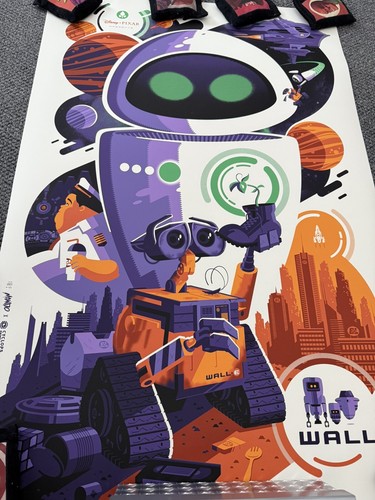Disney Pixar Wall-E 2016 Signed AP By Tom Whalen Print Poster