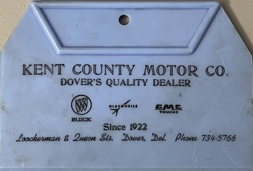 Dover Delaware Advertising Ice Scraper Kent County Motor Car Dealer Buick 1960s - Picture 1 of 3