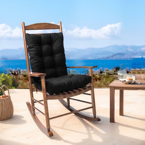 Tufted Rocker Cushion Set Indoor Outdoor Seat Back Cushion Patio Chair Cushion - Picture 26 of 96