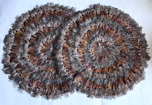 Scout Southern Market Brown & Beige Feather Placemats Set of 2 - Picture 2 of 10