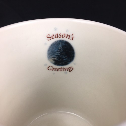 Tazza porcellana Thomas Kinkade Amcal Holiday Winter Cottage Art 16 oz - Foto 5 di 7