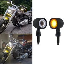 Motorcycle LED Turn Signals Lights For Harley Chopper Bobber Sportster Softail