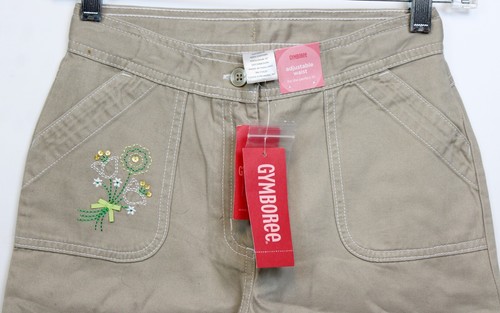 NEW 2006/05 Gymboree Prep Club Khaki Pants 10 Spring Tulip Flower Wide Leg Capri - Picture 3 of 7