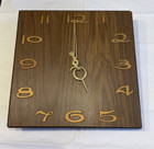 Danish Modern  MCM WOOD LAMINATE SUN & MOON CLOCK HANDS Electric Wall Clock 12"