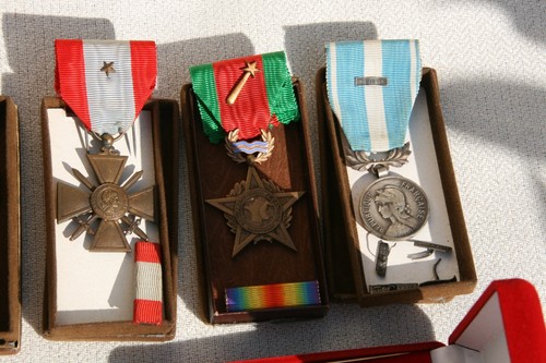 lot d'insignes et médailles militaires. - Foto 3 di 10