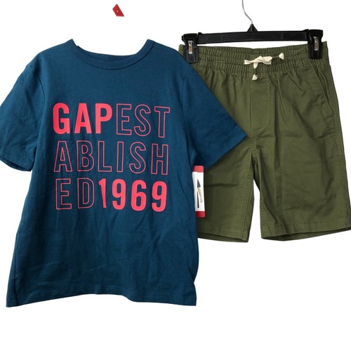 GAP Boy's 2-Piece Short Sleeve T-Shirt & Shorts Outfit Set SZ 10/12 NWT - Picture 7 of 12