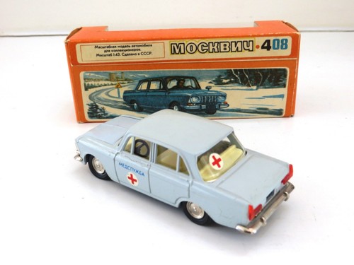 1:43 MOSKVITCH 408 A1 MEDICAL USSR CCCP NOVOEXPORT VOLGA LADA VAZ GAZ ZIL - Picture 7 of 12