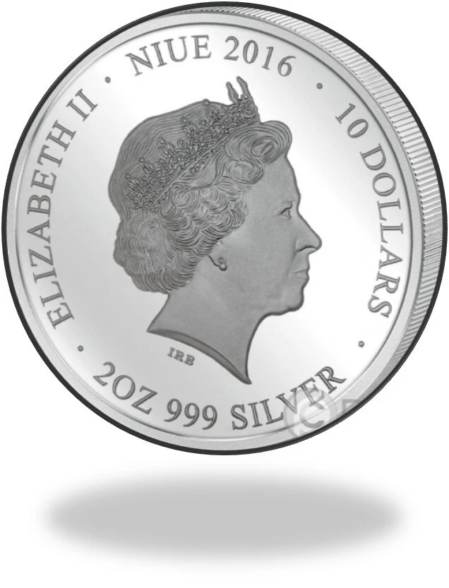 Ниуэ 2016 10$ - DONI TONDO - совершенство в искусстве 2 унц серебряная монета позолоченная высокая - Изображение 2 из 4