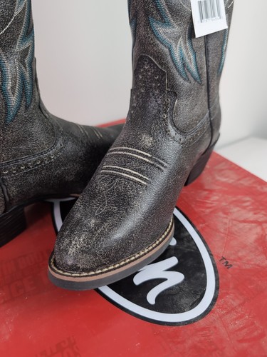 Justin Stampede Calimero Graphite Western Boots Cowgirl Shoes L2722 Size 8.5C - Picture 4 of 5