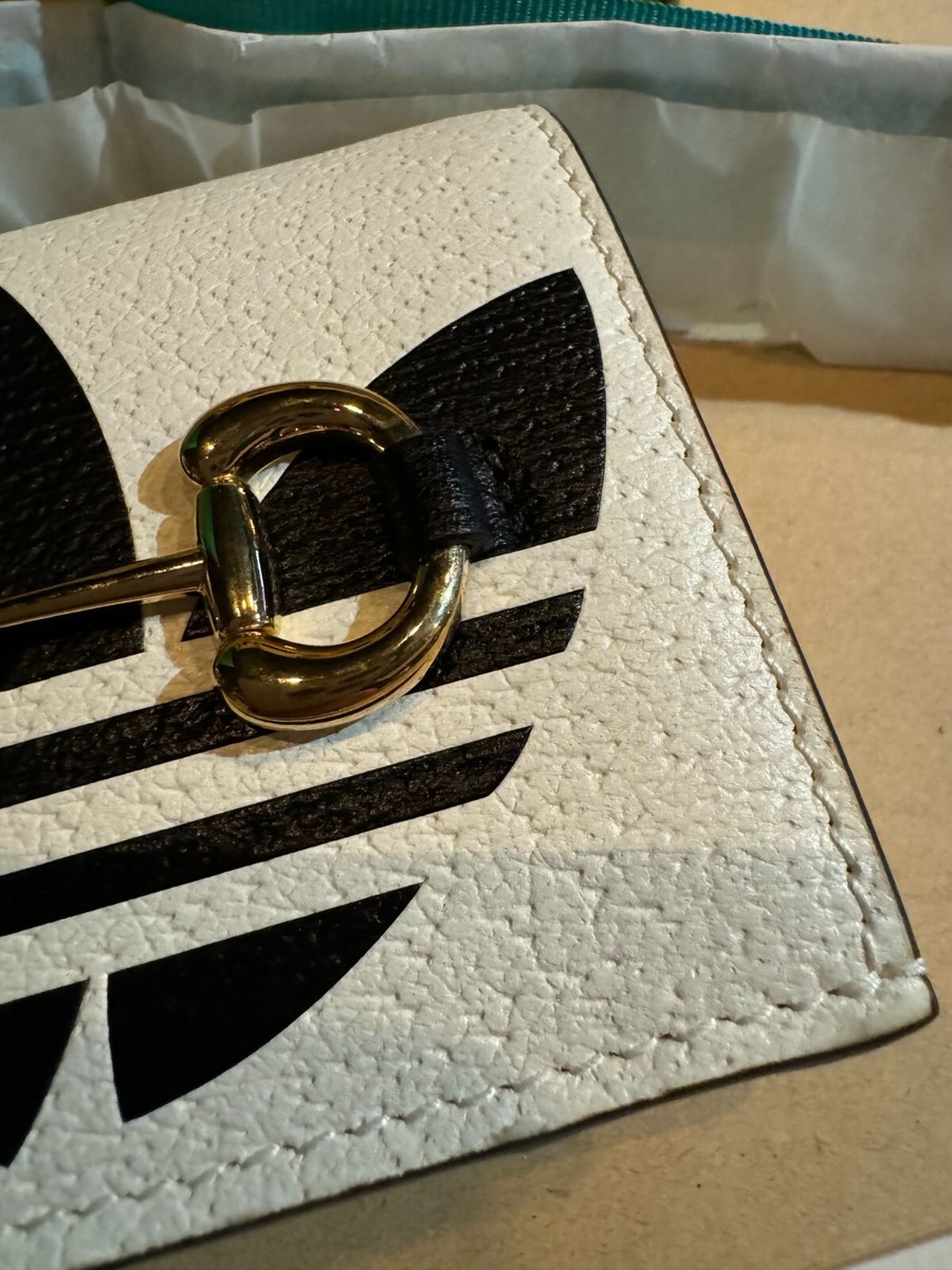 Gucci x Adidas Horsebit Card Case Off White Black, (100