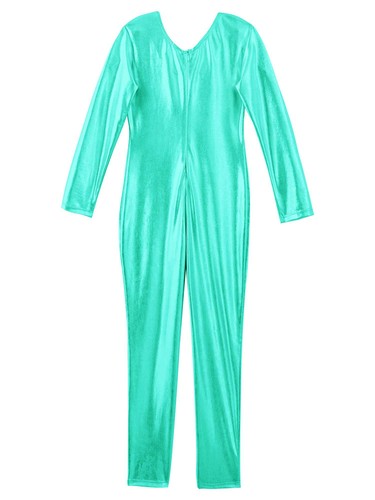 Girls Leotard Shiny Bodysuit Catsuit Jumpsuit Ballet Romper Jazz Dancewear Kids - Picture 58 of 64