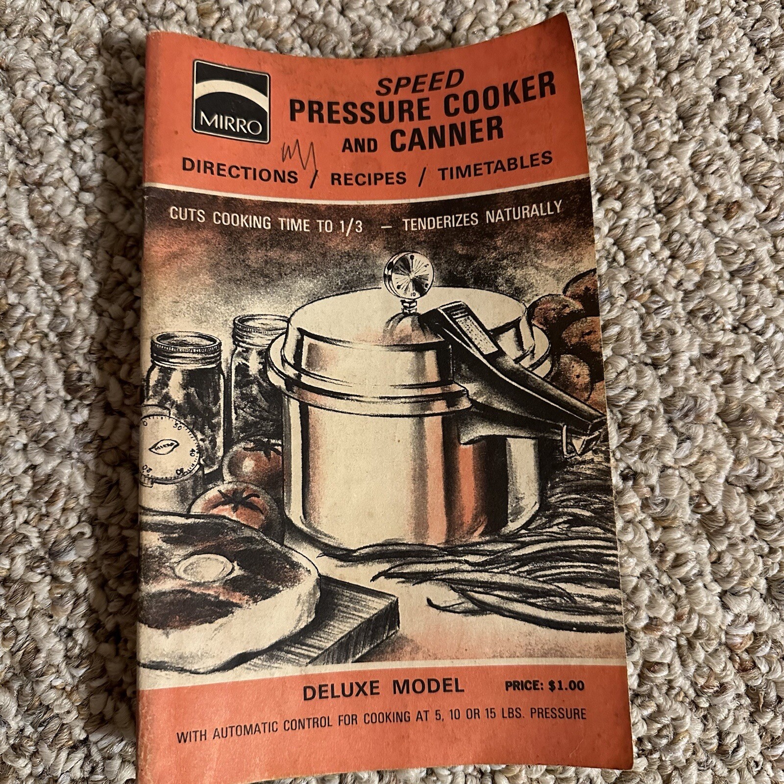 Vtg Mirro 12 qt Pressure Cooker Canner w/ Trivet Gasket, Jiggler M0512