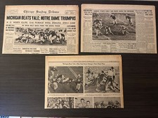 Tom Harmon Michigan Football vs Yale Chicago Tribune Newspaper October 1938