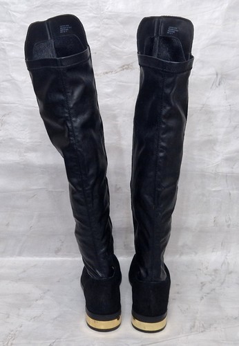 KURT GEIGER Pacific Slip On Black High Leg Heel Suede Boots Ladies EU 41 UK 8 - Picture 6 of 6