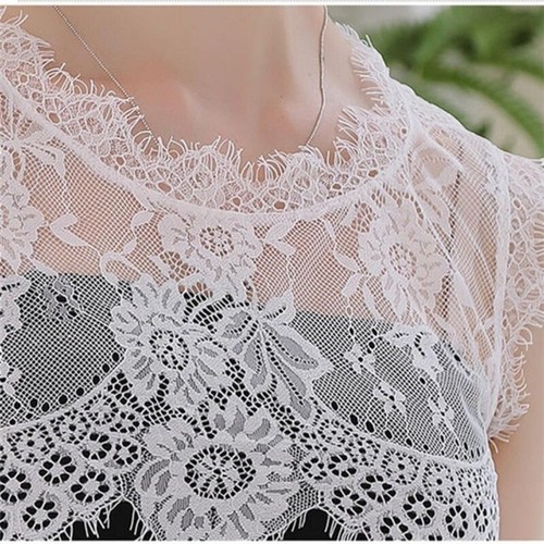 Women Lace Fake Collar Half Shirt Detachable False Collar Dress Accessories - Picture 3 of 10