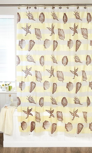 POLYESTER FABRIC READY MADE BATHROOM SHOWER CURTAINS PVA RINGS SOLD SEPARATELY - Picture 4 of 9