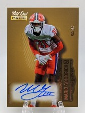💥 Mario Goodrich 2022 Wild Card Matte Auto SP #'d 20/25 Clemson/Eagles RC