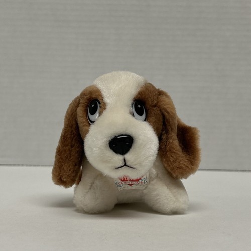 Vintage Lot Of 3 Mini Basset Hound Hush Puppies Plush  Toy 4" Tall Dog Branding - Picture 6 of 10