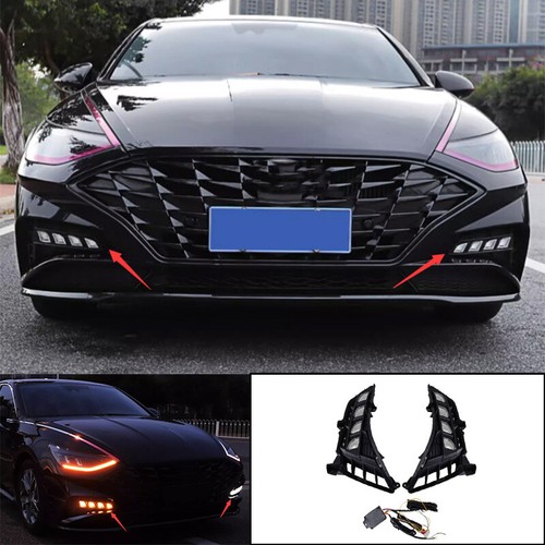 For Hyundai Sonata 2020-2023 Assembly Car LED Daytime Running light DRL Fog Lamp - Picture 1 of 13