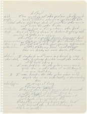 BRUCE SPRINGSTEEN Handwritten Lyrics - 'Born To Run' - 10"x8" reprint