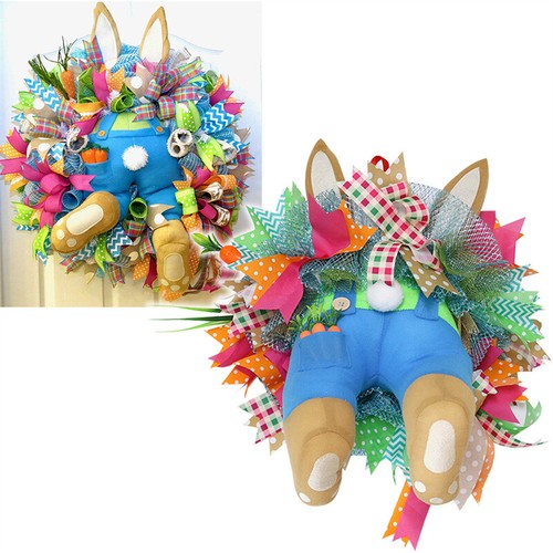 Radish Decorative Fabric Rabbit Pendant Easter Decoration For Wall Window - Picture 7 of 24