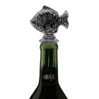 Mikasa Bottle Stopper Lead Crystal Fish Natures Catch Austrian Pressed Glass