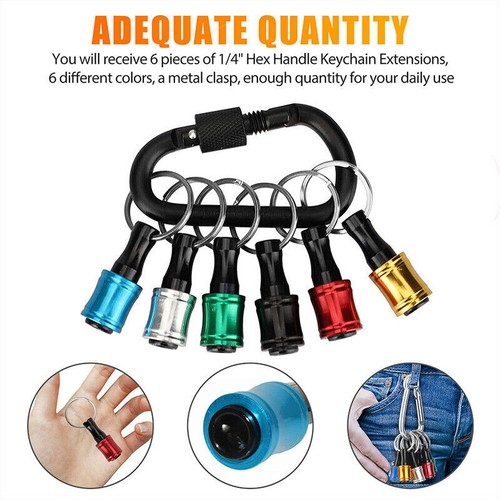 12Pcs 1/4" Hex Shank Quick Release Keychain Screwdriver Drill Bit Holder Bit Set - Picture 4 of 10