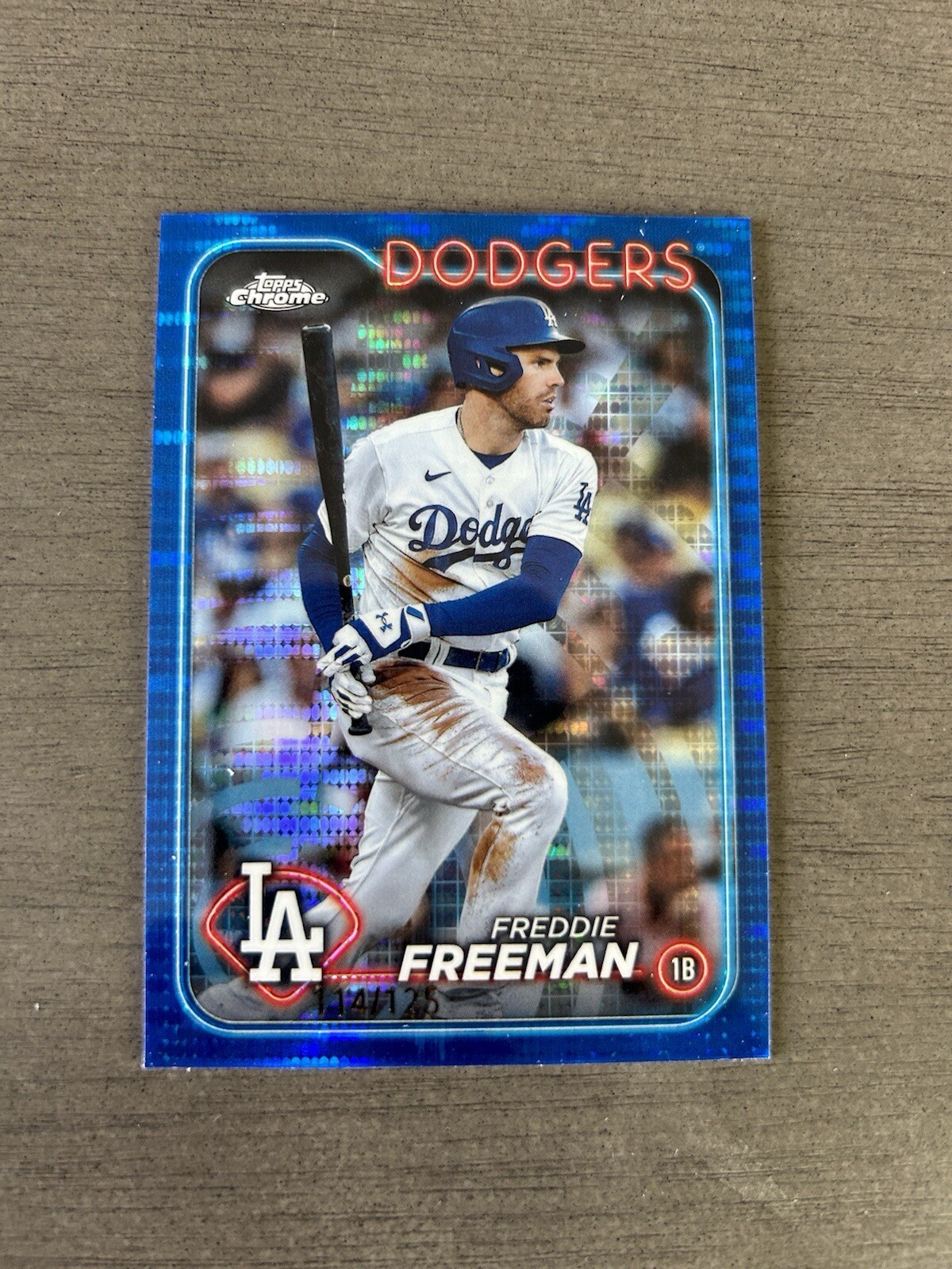 FREDDIE FREEMAN🔥2024 Topps Chrome Blue Sonar Refractor #4 /125 DODGERS WS🏆