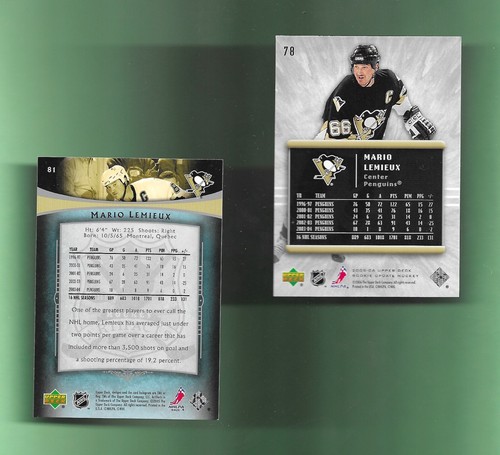 BOTH! 2005-06 Rookie Update/Upper Deck 78/81 MARIO LEMIEUX PITTSBURGH SHARP! - Picture 2 of 2
