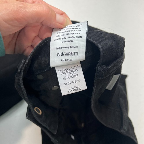 Boyish by Her Womens Brady Style Straight Jeans High Rise Button Fly Black Denim - Bild 7 von 11