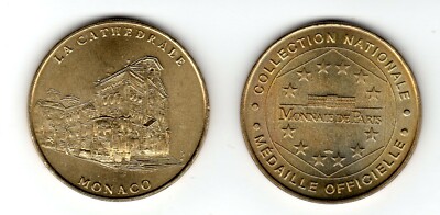 Cdm Coin CDM LA Cathédrale MONACO 1999 COIN DE PARIS TOURIST MEDAL TOKEN TOKEN ...