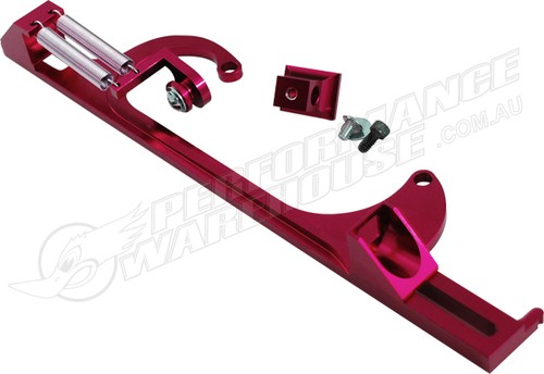 Cal Custom Red Billet Aluminium Throttle Cable Bracket Holley 4150/4160 Carb - Bild 2 von 3