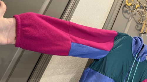 Patagonia Microdini Zip Hoody Fleecejacke, Pink Grün Blau, Damen XXL - Bild 2 von 14