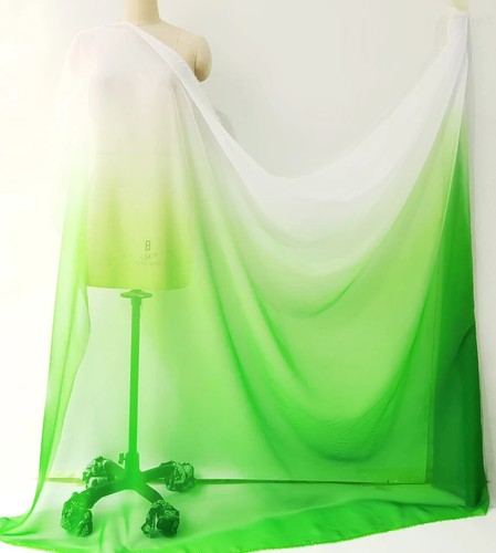 39 Inch X 58 Inch 2 Tone Ombre Chiffon Fabric Stage Wedding Material Gradient - Picture 9 of 15