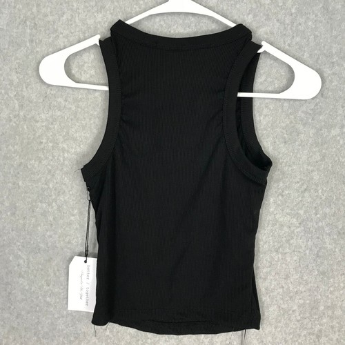 Better Together Tank Top XS Crop Ribbed Basic Minimal Goth Everyday High Neck - Picture 8 of 8