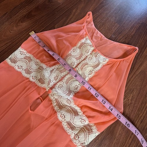 Vintage 60s Gossard Artemis 2 Pc Robe Peignoir Nightgown Romantic Maxi Sm Petite - Picture 9 of 11