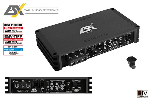 Verstärker ESX Quantum QM500.4 Kanal x 125 WRMS 2Ω Endstufe High Level Eingang - Bild 1 von 4