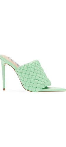 Steve Madden Fateful Light Green Leather Pointed Open Toe High Heel Mule Sandals - Bild 9 von 9