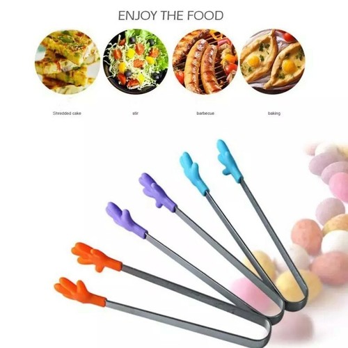 1PC Food Tong Stainless Steel Non-slip Creative Small Palm Shape Mini Food - Picture 2 of 4