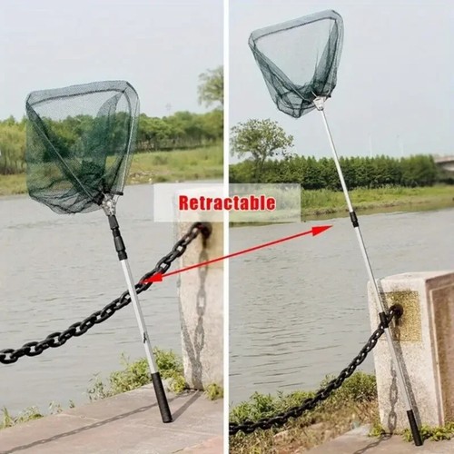 Fischernetz Elritzen Netze mit Aluminium 51" volle Länge (3 Abschnitt Griff)