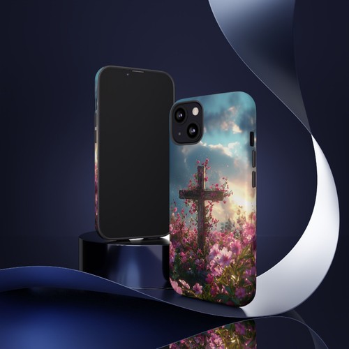 Christian Cross Flower Sunrise Handyhülle für iPhone, Samsung Galaxy, Pixel - Bild 69 von 163