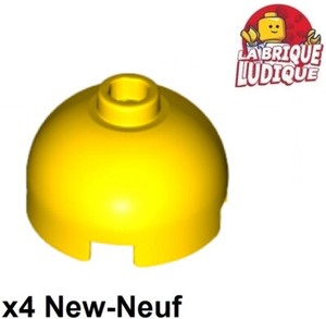 Lego 2x brique ronde brick round dome bas bottom 2x2 15395 jaune//yellow NEUF