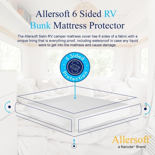 Oeko-Tex Certified Zippered RV Mattress Protector 38x80 - Complete Protection - Bild 10 von 10