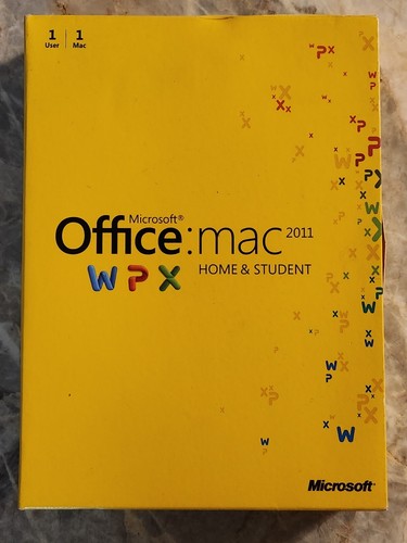 MS Microsoft Office MAC 2011 Home and Student Box W/ product key Used  - Picture 1 of 9
