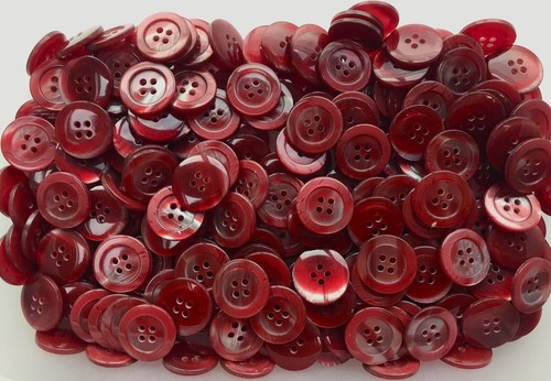 15mm 18mm 20mm Dark Red Pearlescent Swirl Patterned 4 Hole Buttons (Z19 Z20)x - Picture 21 of 24