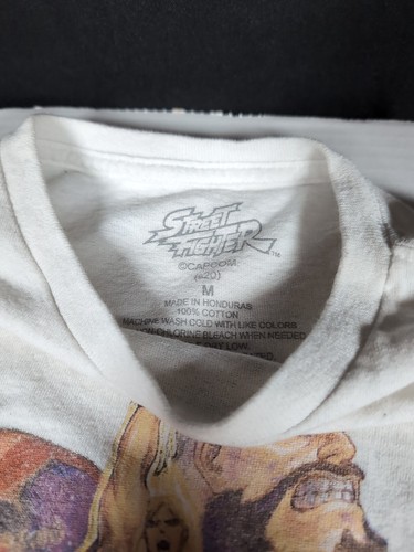 Camiseta Vintage Capcom Street Fighter Blanca Mediana Buen Estado - Imagen 5 de 6