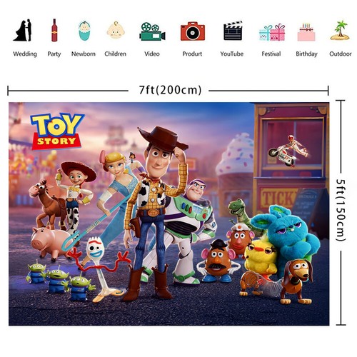 Toy Story Party Supplies Birthday Decor Backdrop Banner Birthday Gift for Kids - Bild 5 von 5