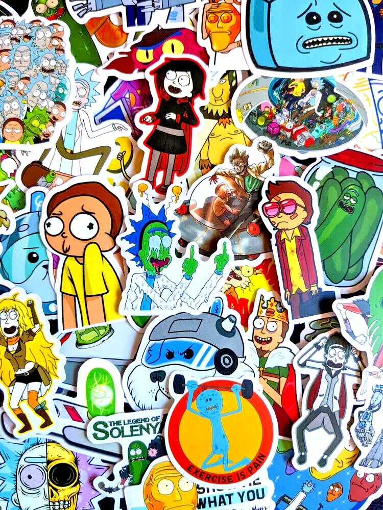 Sticker Mural Autocollant – Portail De Rick Et Morty – WC49 – Effet 3D