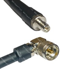 LMR400UF RP-SMA FEMALE to UHF MALE ANGLE Coaxial RF Cable USA-Ship Lot