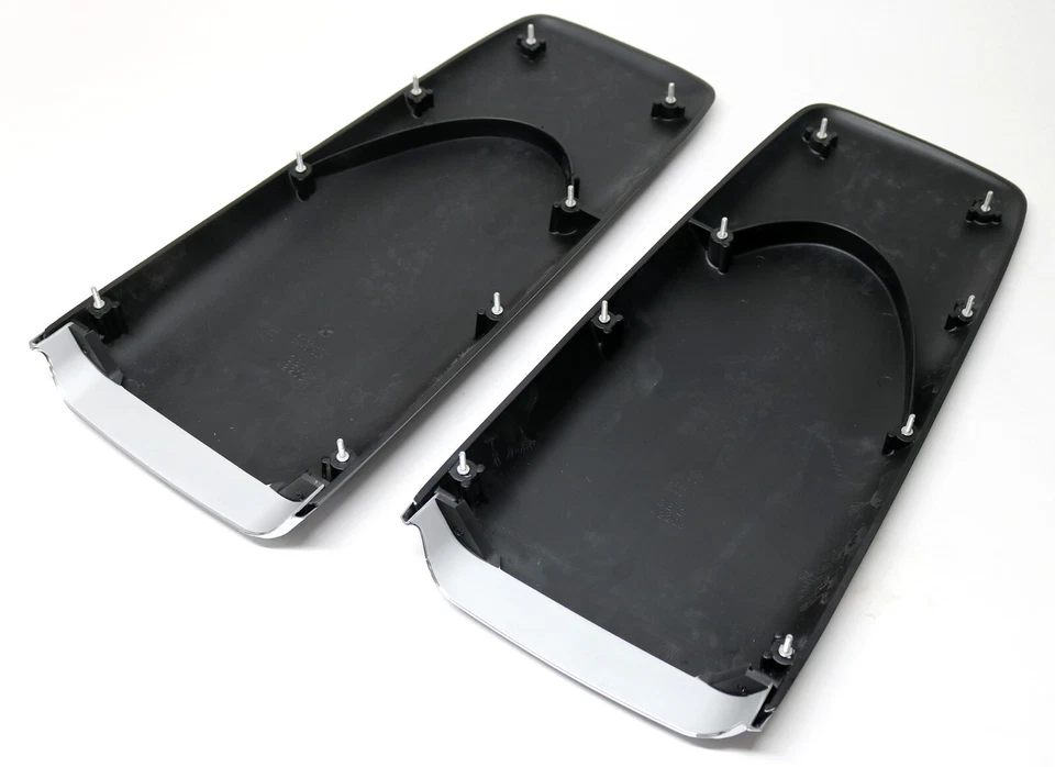 Nuevo 1969-72 Negro Doble Capucha Cucharas con Kit Bisel Cromo/Mopar A & B-Body Ram Air Foto 3 de 4